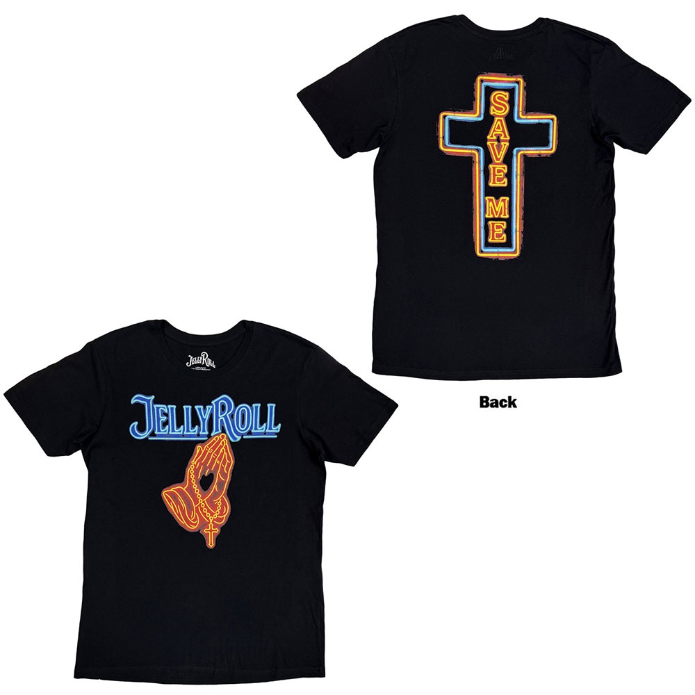 Jelly Roll - Save Me Neon Heren Tshirt - Zwart